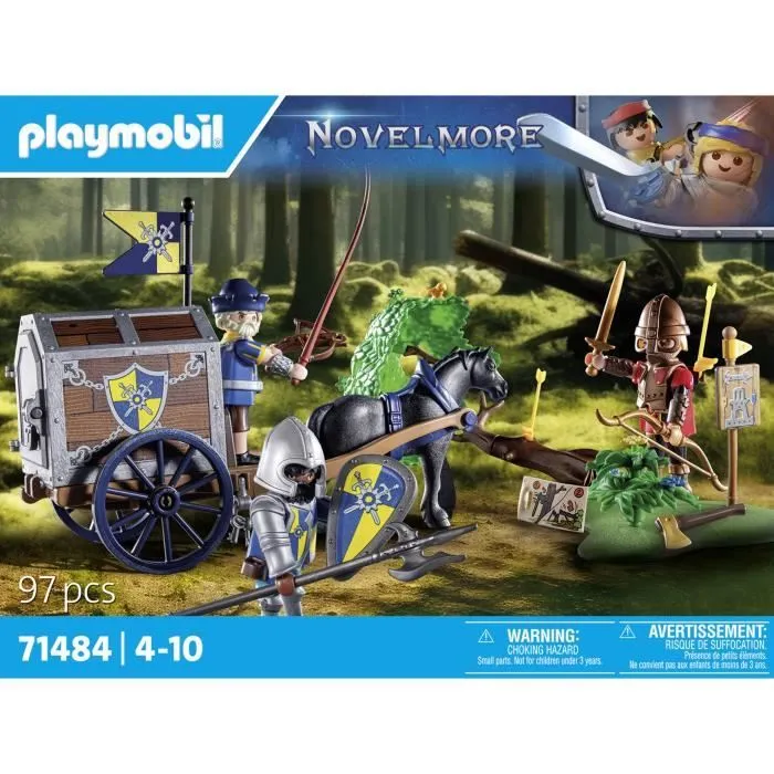 PLAYMOBIL 71484 Convoi de Novelmore avec bandit, Novelmore, Chevaliers et voleurs, Dès 5 ans-4