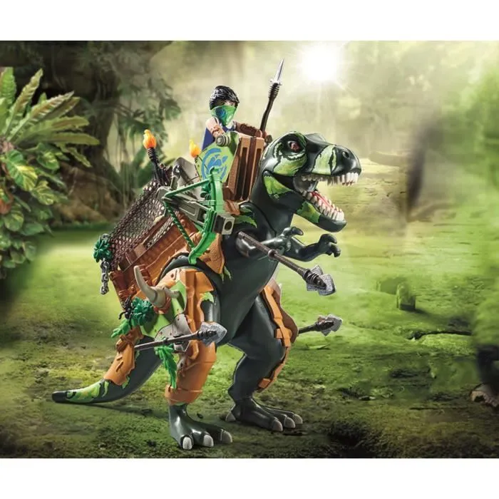 PLAYMOBIL - Dino Rise - Tyrannosaure et soldat - Multicolore - 83 pièces-2