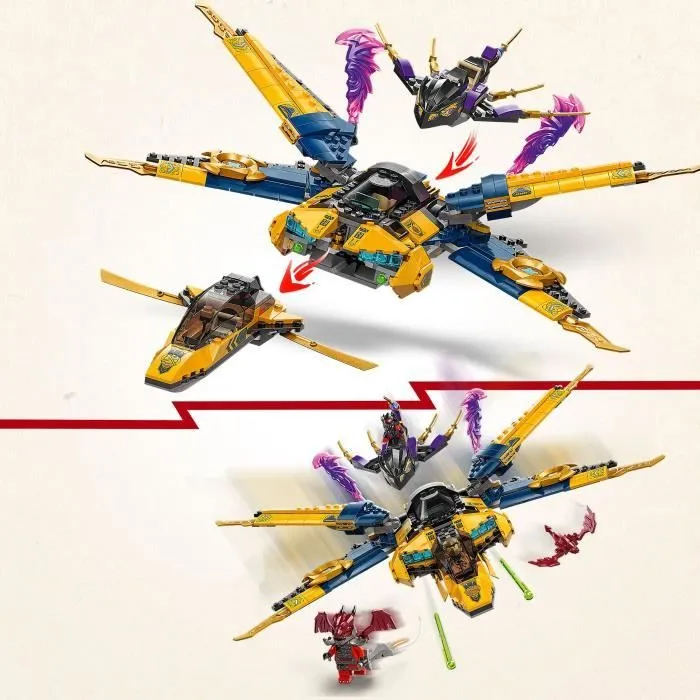 LEGO NINJAGO 71833 Le super avion tempête de Ras et Arin - Jeu de construction dès 8 ans-2