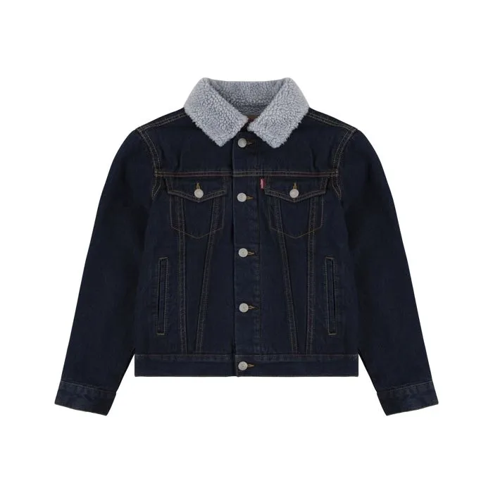 Blousons hiver Levi's® Sherpa Trucker D3C Pearson - Enfant Garçon - Bleu-1
