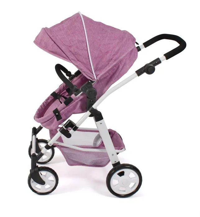 Landau - poussette Bayer chic - 568-62 - 2000 - Poussette combinee Nele, 2 en 1 pour Enfants de 4 a 8 Ans, Jeans Rose-3