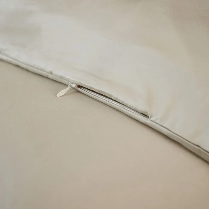 Housse de couette 240 x 220 cm bambou de satin 120 fils Salomé Naturel-2