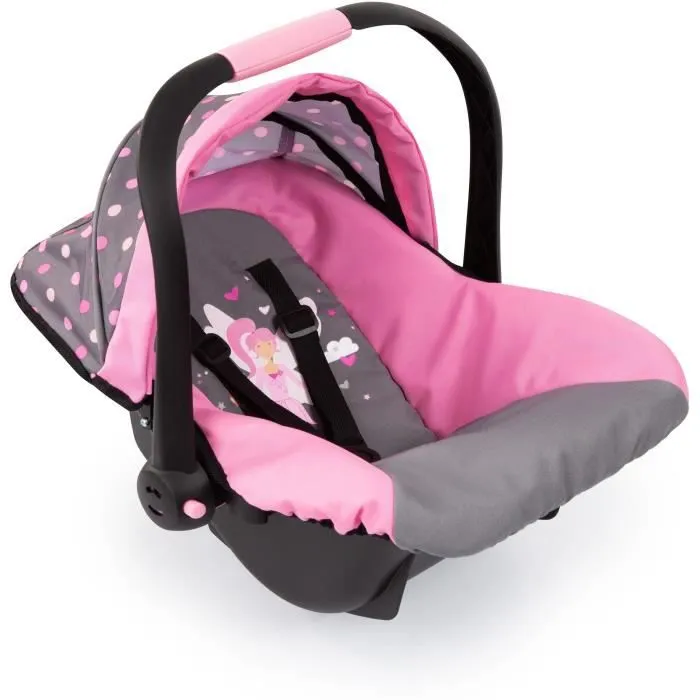 Siège Auto de Poupée - BAYER DESIGN - Gris et Rose - Fille-2