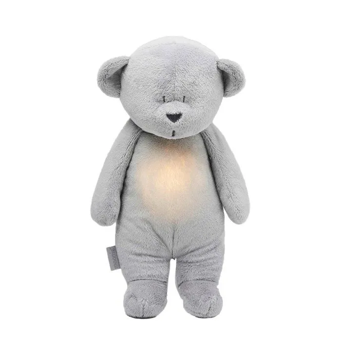 Veilleuse Moonie - Ours douceur sons & lumières - Gris - Rechargeable USB-0