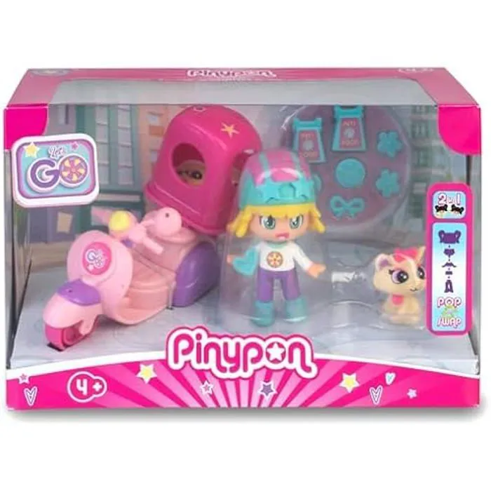 Figurine Pinypon - Assortiment Voiture ou Moto - Enfant - 1 Figurine - À partir de 3 ans - Mixte-1