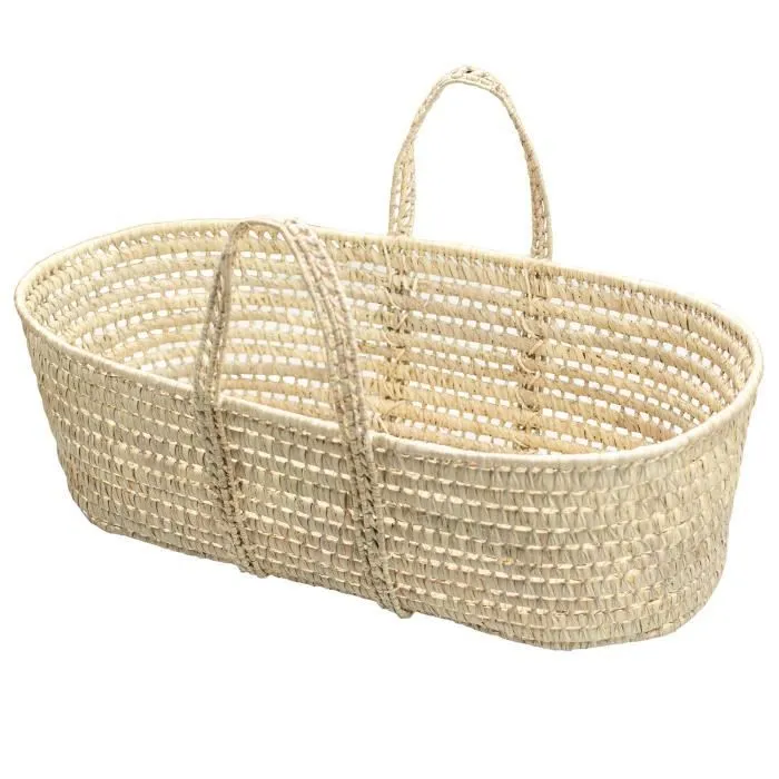 Couffin panier moise en fibre naturelle-0