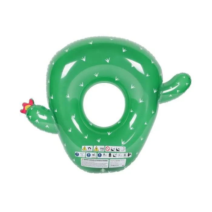Bouée Gonflable Ronde - Air My Fun - Cactus ø130cm - Ultra Confort et Flotteur Deluxe-0