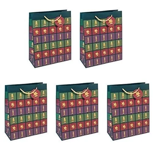 SIGEL GT046 SAC CADEAU GRAND, VERT, ROUGE, VIOLET, 26 X 33 CM GT046-5-0