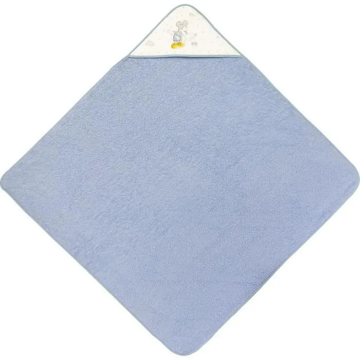 Disney cape de bain Mickey Mouse junior 100 x 100 cm coton bleu-1