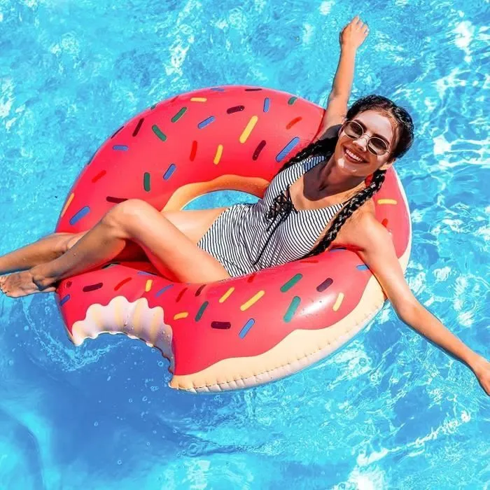 Bouée Donuts, Anneau de Natatioouée d'été Eau Jouet bouée Piscine bouée Gonflable bouet Gonflable Piscine Gonflable pour Piscine184-0