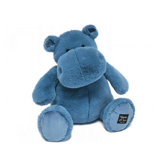 Peluche hippopotame 40CM Bleu-2