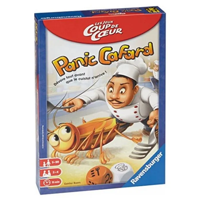 Jeu de société enfant - Ravensburger - Panic Cafard - Jeu d'action - 2 joueurs ou plus - format voyage-0
