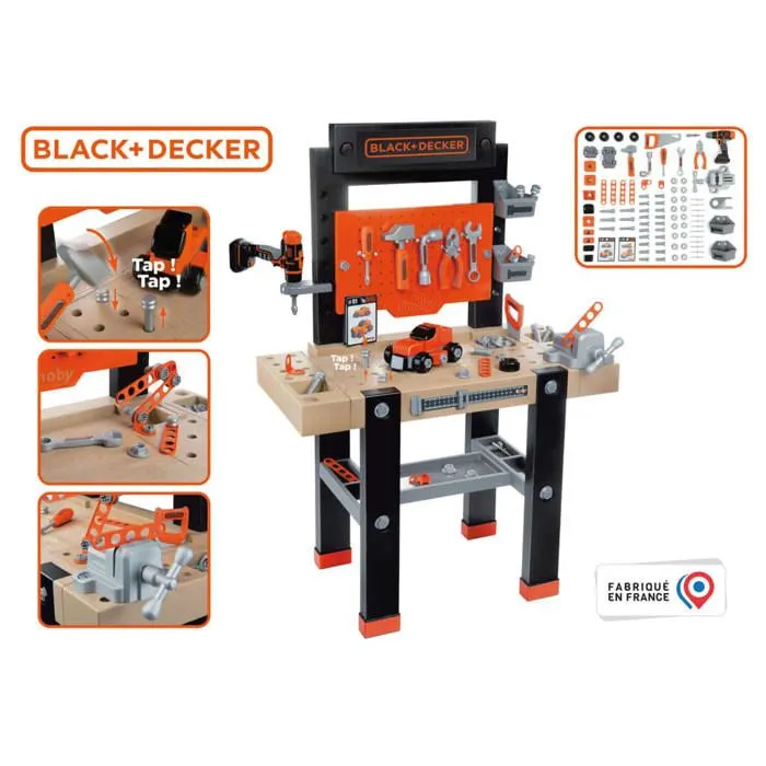 Smoby Établi de jeu pour enfants BLACK+DECKER-2