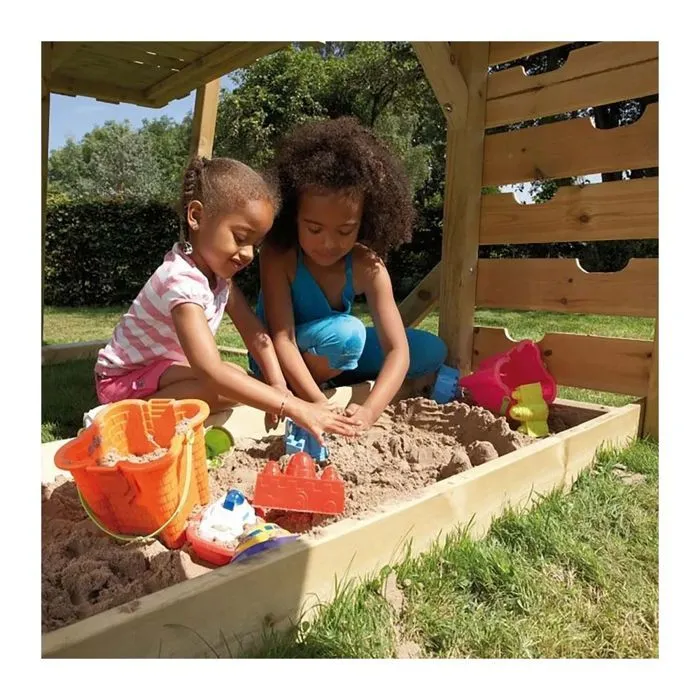 Aire de jeux en bois avec glissière et portique Kingswood-4