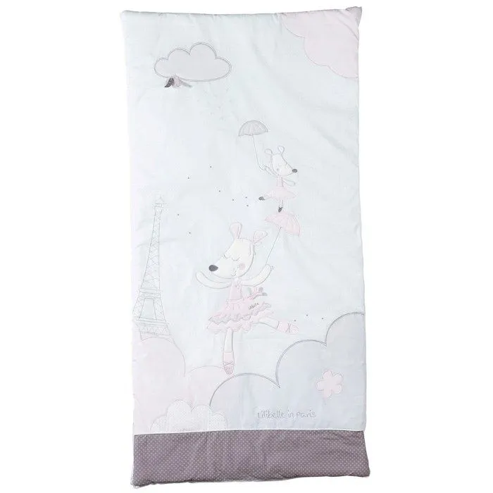 Edredon bébé - SAUTHON - Lilibelle - Blanc et gris - 60x120 cm - Coton et polyester-0