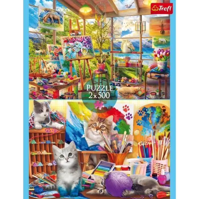 Puzzle 2x500 pièces : L'Art de Peindre-0