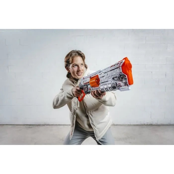 Blaster Verrouillable - ZURU - XSHOT Skins Lock Gun - Blaster avec combinaison de verrouillage et canon rotatif à 8 fléchettes-3
