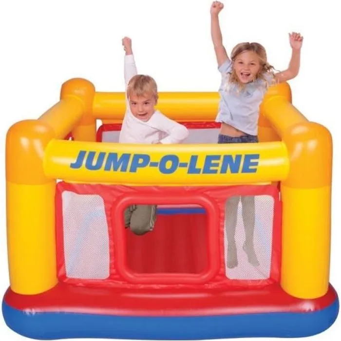 Aire de jeux gonflable - INTEX - Trampoline pour enfants - Dimensions 1,74 x 1,74 x 1,12 mètres - Poids 8 kg-0