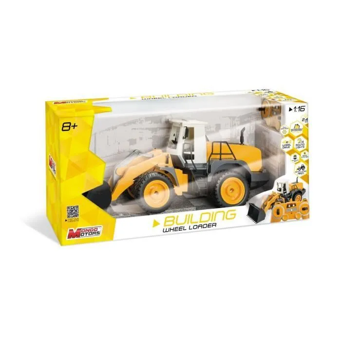 Camion radiocommandé MONDO Travaux publics Pelleteuse Chargeuse 1:20ème 43cm Garçon 3 ans-4