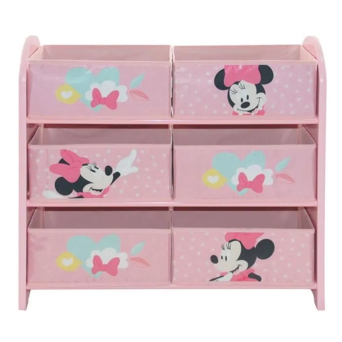 Étagère à jouets Disney Minnie - Meuble de rangement - Rose - Enfant - Fille-1