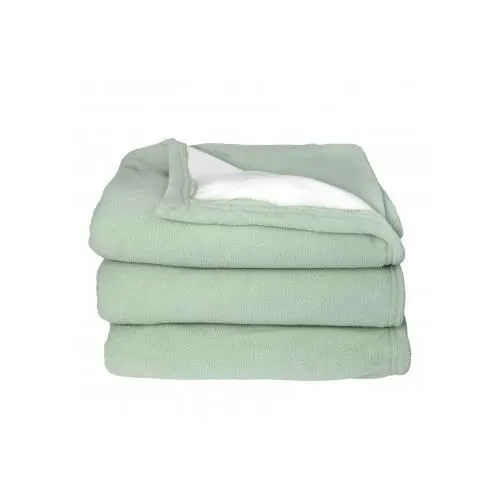 Couverture Bicolore De Luxe Tilleul 180 x 220 cm-0
