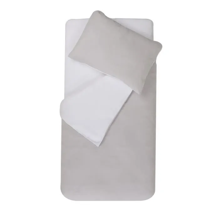Parure de couette bicolore pour enfant Blanc Brillant 75x120 cm-0