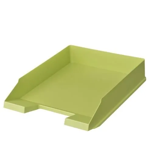 Bac de rangement de bureau en plastique vert - HERLITZ 50033973 - Format A4 - Non personnalisable-1