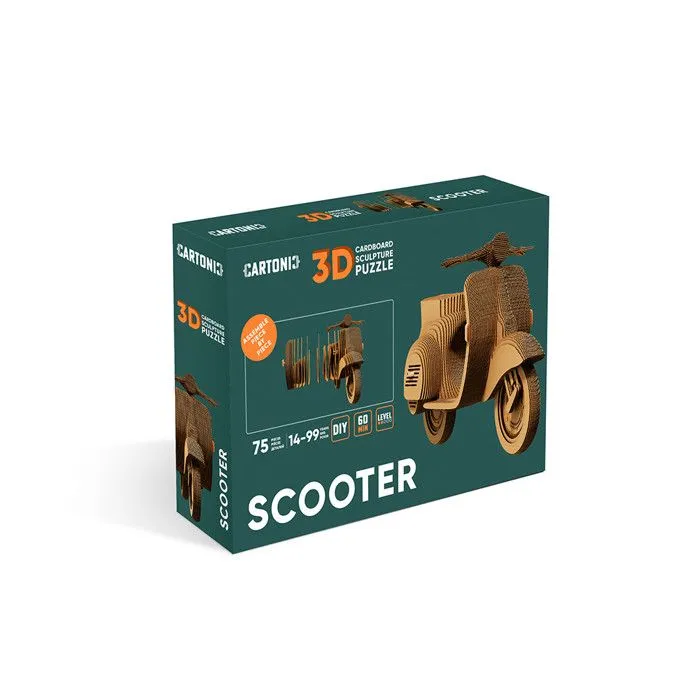 Puzzle 3D Scooter - Cartonic - Naturel --3