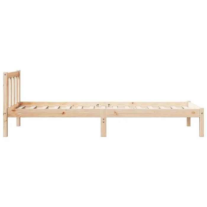 vidaXL Cadre de lit extra long sans matelas 90x220 cm bois massif pin, lit, meuble de chambre à coucher, lit en bois, lit 852444-5