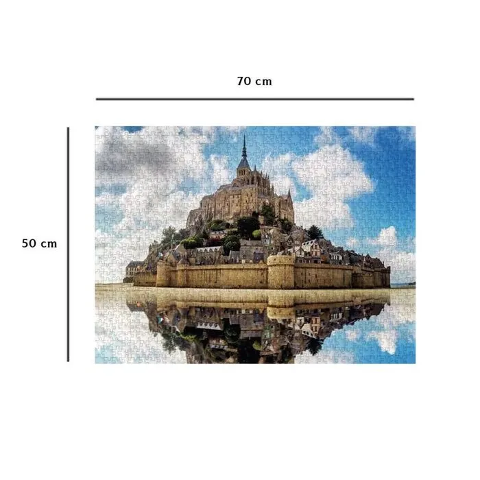 Puzzle 1000 pièces L'Abbaye du Mont Saint Michel, Des racines et des ailes, Nathan, Dès 14 ans, 41170561-2