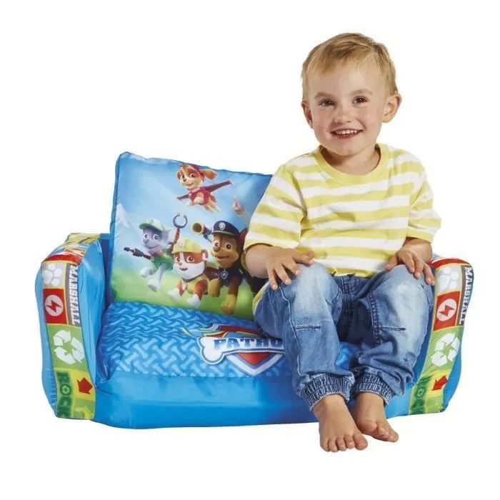 La Pat' Patrouille - Mini canapé convertible - canapé-lit gonflable pour enfants-1