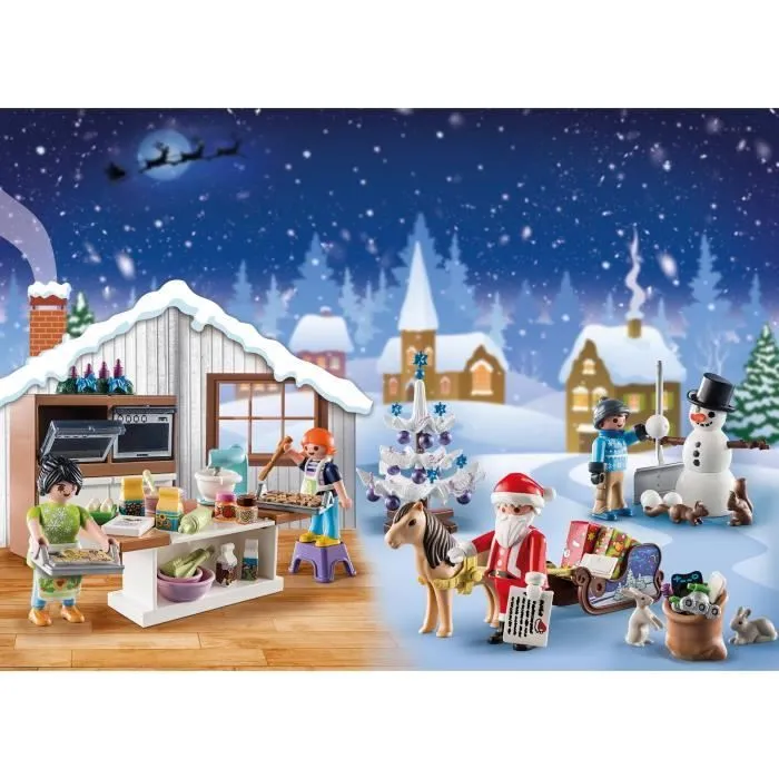Calendrier de l'Avent PLAYMOBIL - Pâtisserie de Noël - 4 personnages et accessoires-1