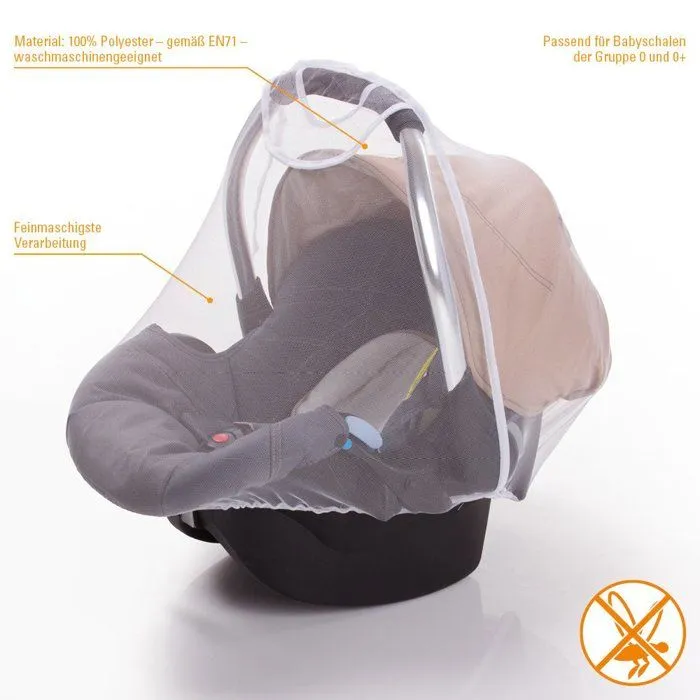 Moustiquaire poussette - moustiquaire landau - moustiquaire nacelle Diago - 30010.75256 - Moustiquaire Coque bebe blanc-1