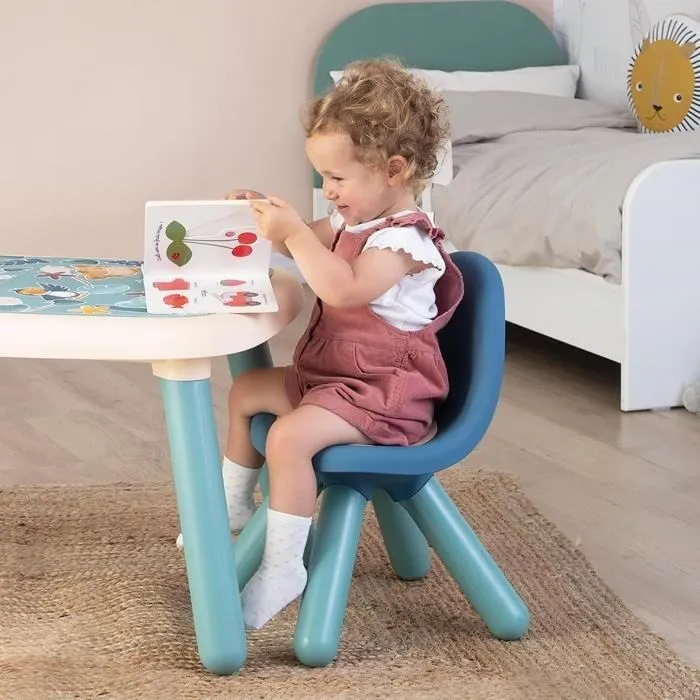 Little Smoby - Chaise enfant bleue - Pieds soufflés - Intérieur et Extérieur - Anti-UV-2