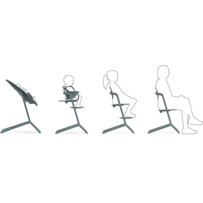 CYBEX- Chaise Haute Evolutive et Réglable Lemo 2 - Stone Blue-2