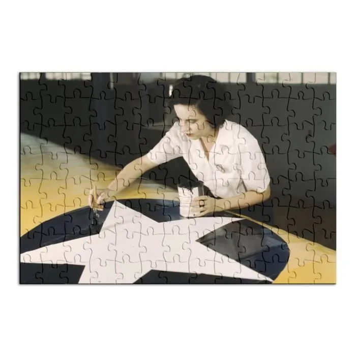 Puzzle Classique 100 pièces Seconde Guerre Mondiale Femme Hero Peintre Avion WWII-1