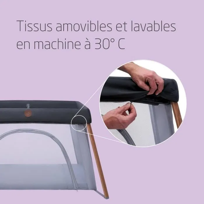 MAXI-COSI IRIS 2, Lit de voyage 2 en 1 - Compact - Evolutif - léger - De la naissance à 3 ans, ESSENTIAL GRAPHITE-4