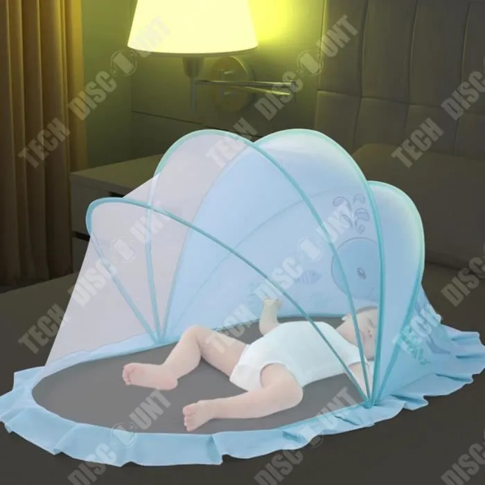 TD® Moustiquaire berceau imprimé lion moustiquaire enfant anti-éblouissement anti-moustique ombre seconde ouverture et fermeture-2