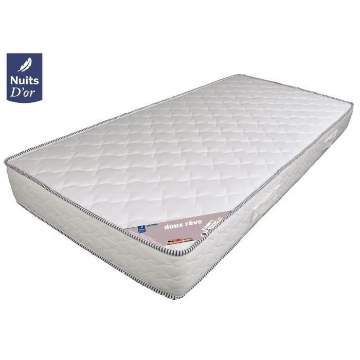 Nuit D'or Matelas 140x190 - Densité 40 Kg-m3 - Hauteur 23 cm - Soutien Ferme - Orhopédique-0
