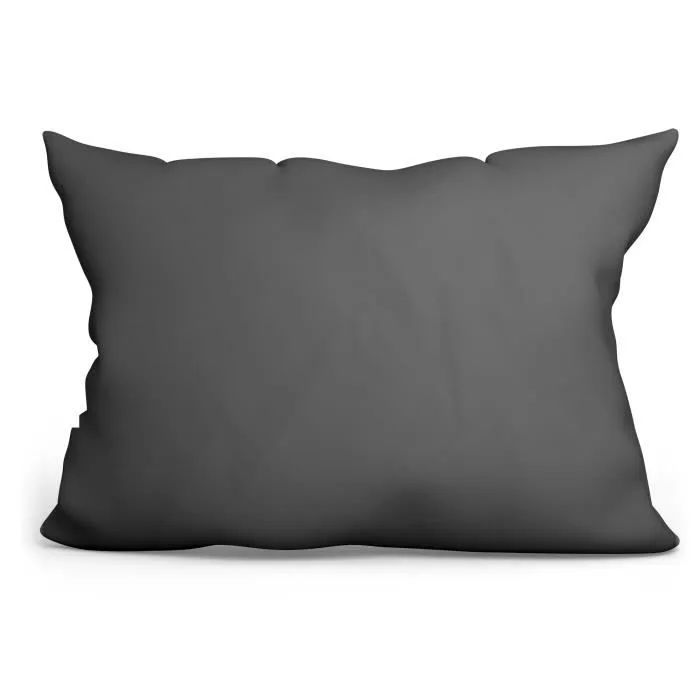 Housse de Coussin Enfant 60x40 cm - taie de Coussin taie d Oreiller Graphite-0