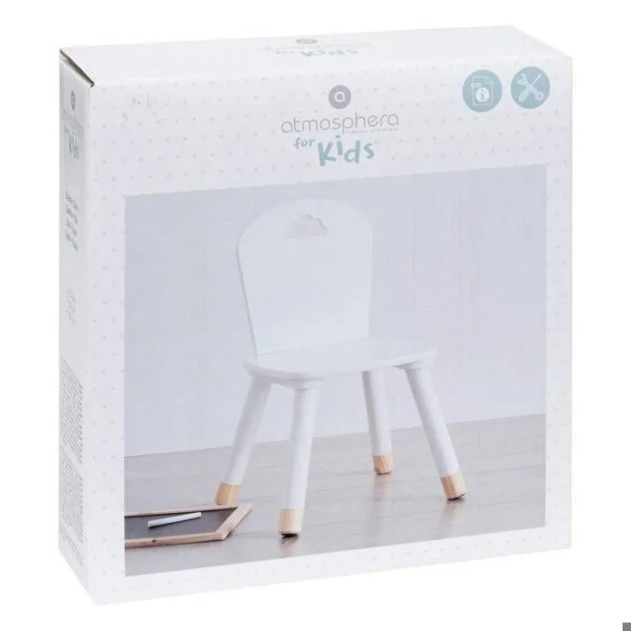 Chaise enfant DOUCEUR - Blanc - Bois massif - Salle à manger-2