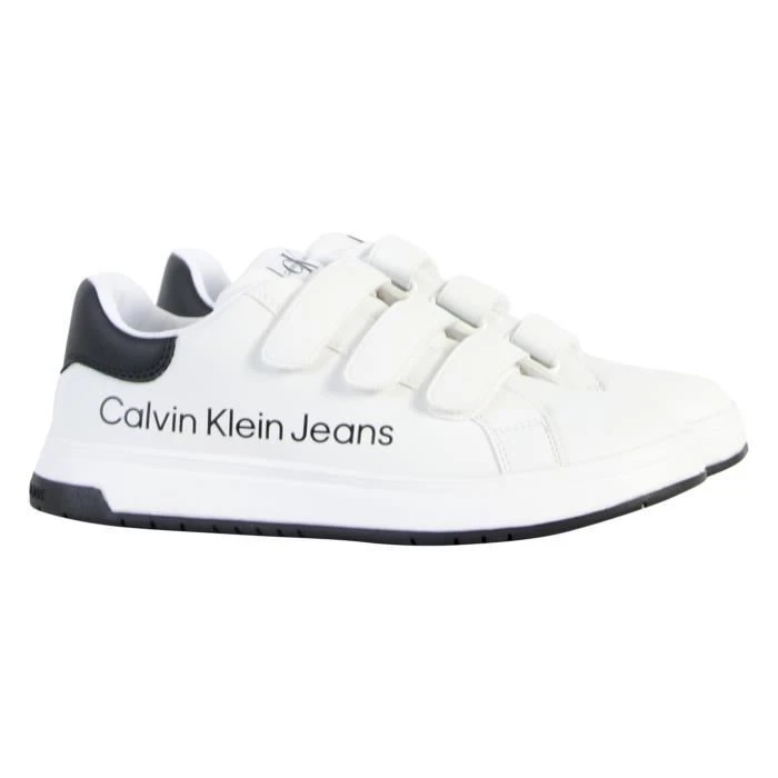 Basket Cuir Calvin Klein Jeans Juniors Low Cut Velcro-3