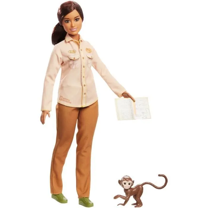 Barbie Métiers National Geographic - Protectrice de l'Environnement - Marron - 3 à 7 ans-0