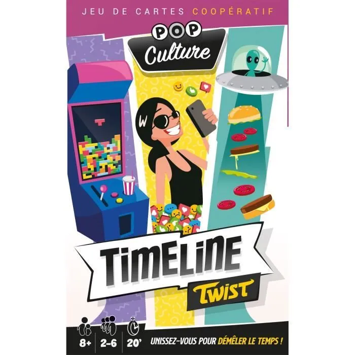 Timeline Twist Pop Culture|Asmodee - Jeu de cartes coopératif - 2 à 6 joueurs - À partir de 8 ans-3