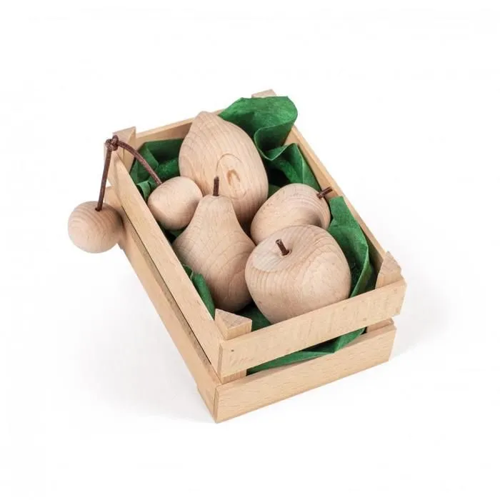 Erzi - Petite cagette fruits bois naturel-0