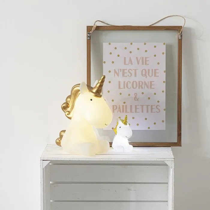 Veilleuse enfant XL "Licorne" H30 cm - Blanc - Atmosphera createur d'interieur-5