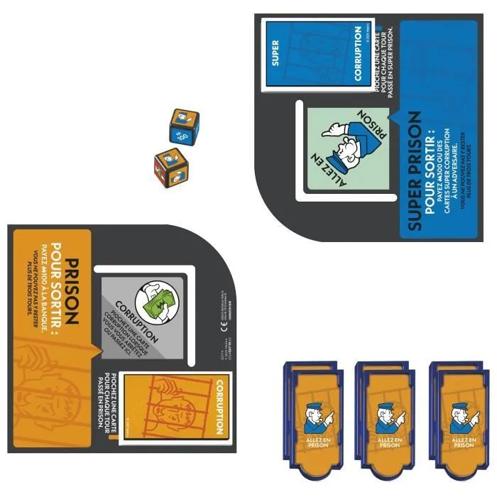 Monopoly Extension Allez en prison, rend le jeu Monopoly classique plus amusant et plus rapide, jeux de plateau, 2 à 6 joueurs, 40 m-2