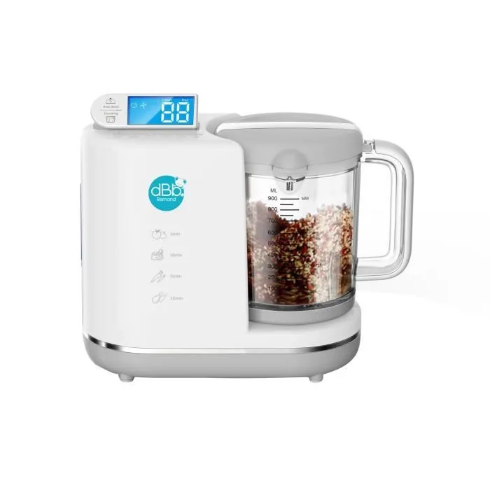 dBb Remond Chef - Robot culinaire bébé Multifonction 6en1 - Puissance 700 Watts - Capacité 900 Ml - Gris-2