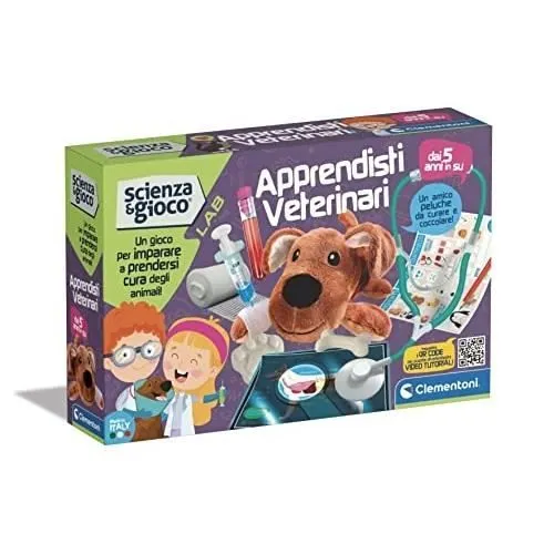 Jeu vétérinaire - CLEMENTONI - CLEMENTONI LAB-APPRENTI - Peluche à soigner - Stéthoscope - Manuel illustré-0