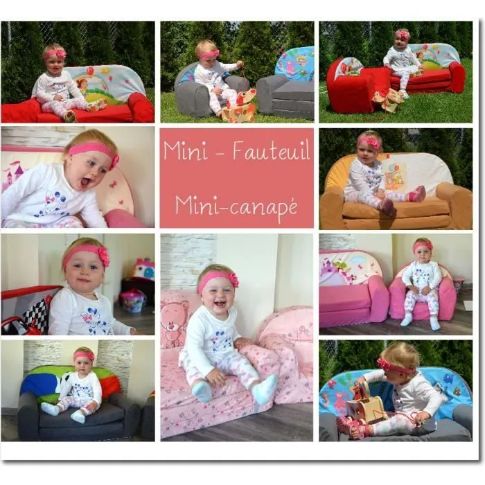 Canapé lit enfant Racing - FORTISLINE - Rouge - Junior - Mousse - Mixte - 3 ans - Canapé lit enfant-2
